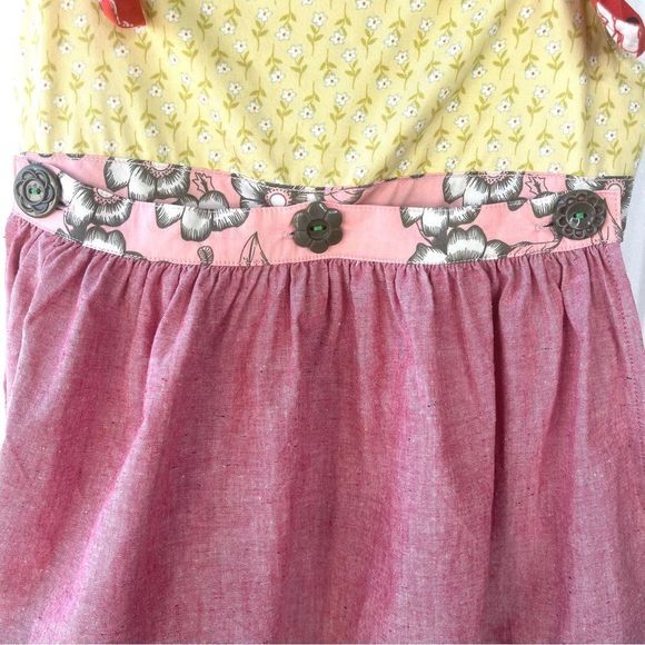 Matilda Jane Girls Serendipity Perfect Day Knot Pink Yellow Dress Size 8 - Picture 3 of 14